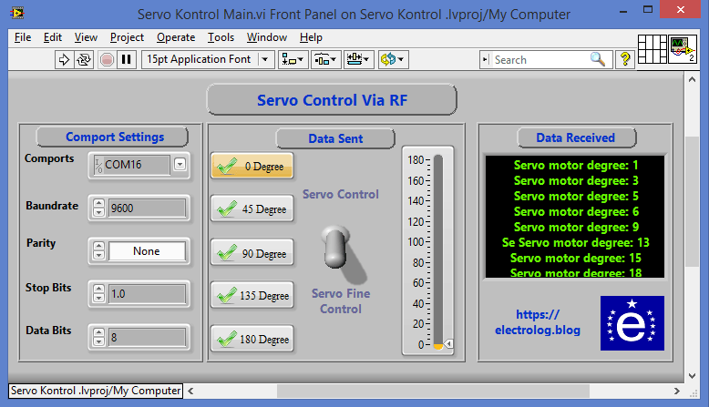 Rf Labview Gui STM32F103C8T6 ve Labview ile RF İletişim Kullanılarak SERVO Motor ...