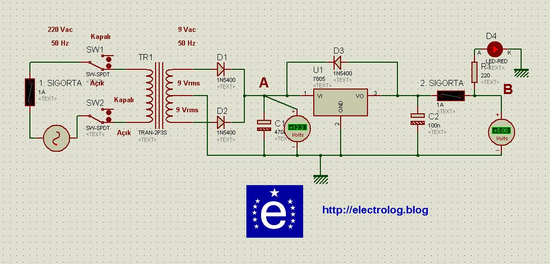 DC Güç Kaynağı 5 V
